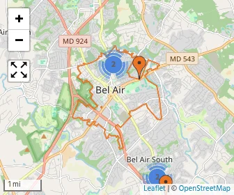 Area schools map